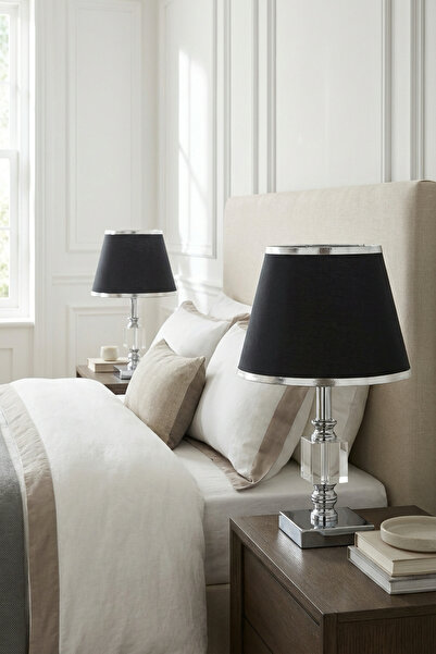 AbajurAksesuar عاكس الضوء المزدوج المكعب الفضي من جولينا