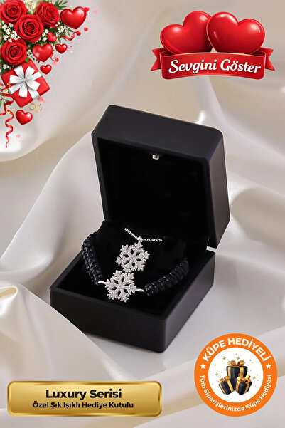 Lucente Jewellery Luxury Serisi Işıklı Hediye Kutulu 925 Ayar Gümüş Kaplama S...