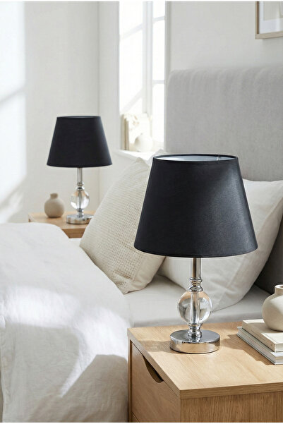 AbajurAksesuar Plüton Çift Gümüş Abajur