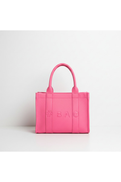 Baghashtag Mini geantă tote din piele roz