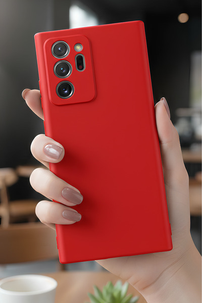 Hatreds Galaxy Note 20 Ultra İçin Uyumlu İçi Kadife Sıvı Silikon Kılıf