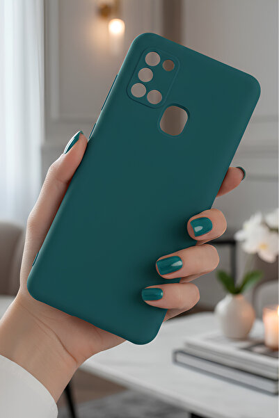 Hatreds Galaxy A21S İçin Uyumlu İçi Kadife Sıvı Silikon Kılıf