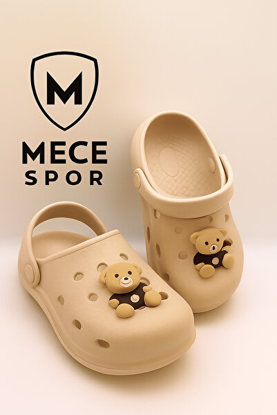 Twingo Çocuk Cross Terlik Ekru Bahçe Terliği Plaj Sahil Banyo Terliği