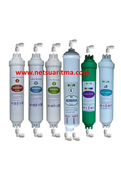 netsu arıtma -bms uyumlu filtre, tezgah üstü veya tezgah altı filtresi, 6 lı ...