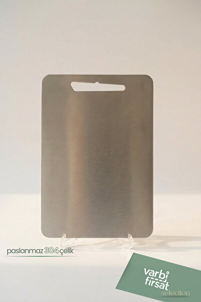 Varbifırsat Stainless Steel Cutting Board – 23X33 cm |   Durable and Metal Cu...