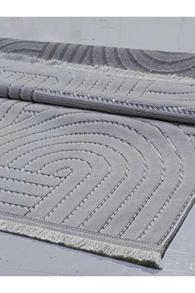 İKİZLER HALI A.Gri-A.Gri Modern Tasarım Sisal Bukle Özel Ölçü Salon Oturma Od...