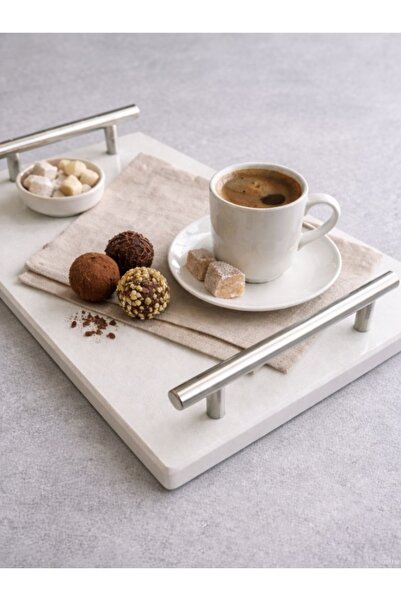 Yanmersan Mermer 30x20 cm Dekoratif Söz Nişan Tepsisi | Sunum Tepsisi & Sunum...