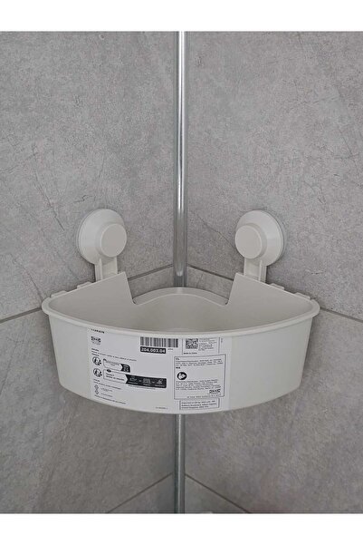 IKEA 30X20X17 Cm Raft Coș de duș de colț cu ventuze - Suport pentru șampon Do...