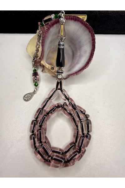 İskenderun Tesbihcilik سبحة ناكاش إيمامي من العنبر الناري، مصنوعة يدويًا، بتص...