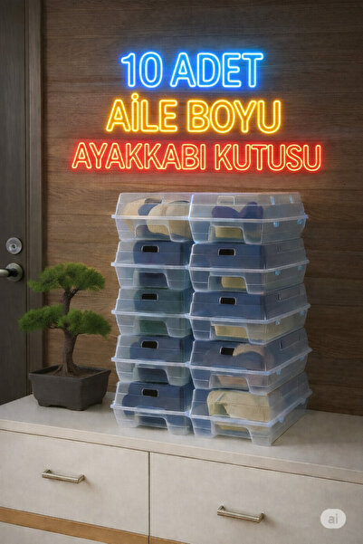 wilseder Aile Boyu Şeffaf Ayakkabı Kutusu, Ayakkabı Düzenleyici