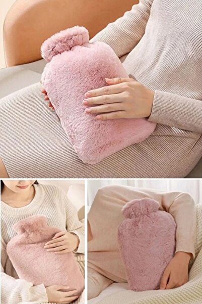 Genel Markalar Peluş Kılıflı Çıkarılabilir Sıcak Su Torbası Yumuşak Kılıflı Y...