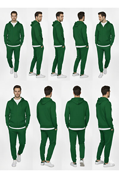 ATKGİYİM Premium Melanj Gri Oversize Eşofman Takımı