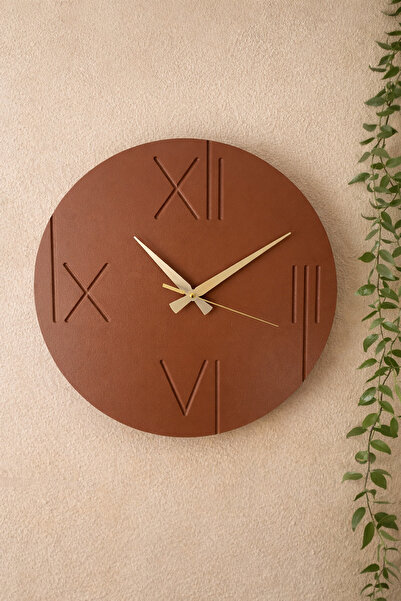 Tavra Dekorasyon DEKORATİF ROMA RAKAMLI AHŞAP PİNTERST TASARIM DUVAR SAATİ KA...