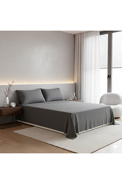 Zarif Home Простирадло з органічної бавовни Akfil (Battal Boy) Антрацит - 240...