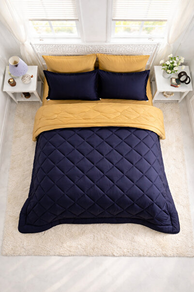 Zarif Home Σετ ύπνου Classic Ranforce King Size (Battal Boy) - Μαύρο μουστάρδα