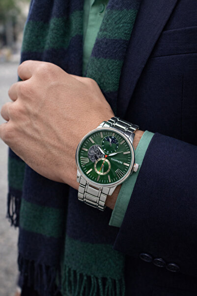 S.POLO ساعة يد رجالية من تشوبرز بمينا أبيض