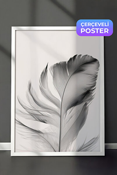 Postifull Slika u okviru od perja, beli okvir i poster, vertikalna zidna slik...