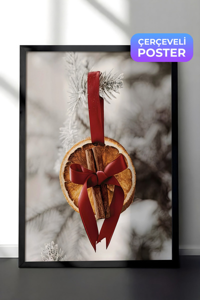 Postifull Slika u crnom okviru, novogodišnji poster, novogodišnja dekoracija,...