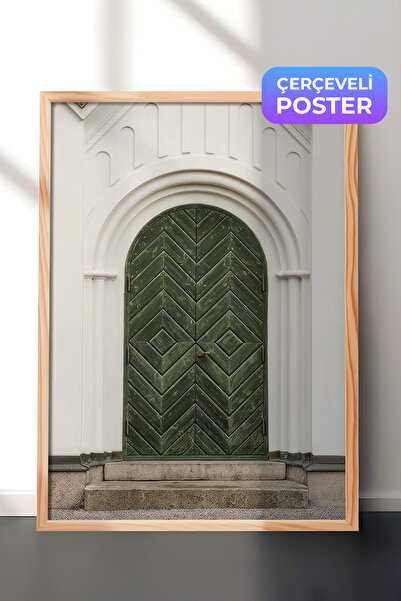 Postifull Slika u zelenom okviru, drveni okvir i poster, zidna slika iz serij...