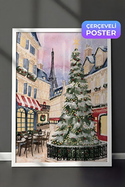 Postifull Slika u belom okviru, novogodišnji poster, novogodišnja dekoracija,...