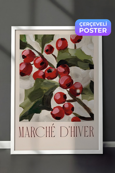Postifull Slika u belom okviru, novogodišnji poster, novogodišnja dekoracija,...