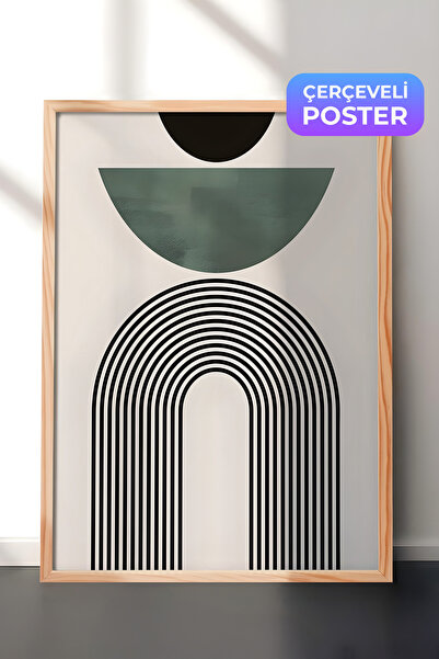 Postifull Slika u drvenom okviru, set postera i okvira, zelena serija Mid Cen...