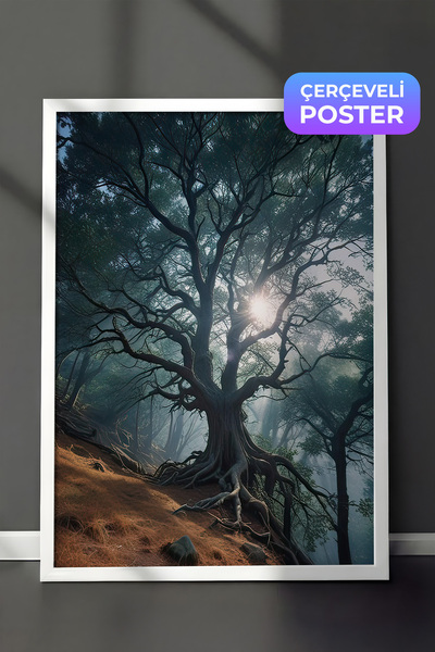 Postifull Slika u ramu "Whomping Willow", beli okvir i poster, serija zidnih ...