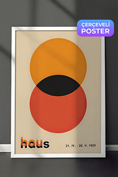 Postifull Slika u belom okviru, set postera i okvira, zidna slika, Bauhaus kr...