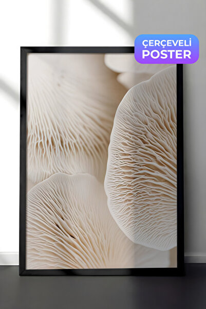 Postifull Slika u ramu "Gradivo od pečuraka", crni okvir i poster, serija udo...