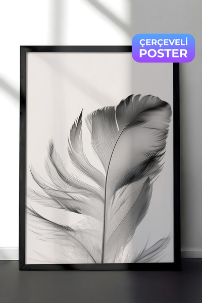 Postifull Slika u okviru od perja, crni okvir i poster, vertikalna zidna slik...