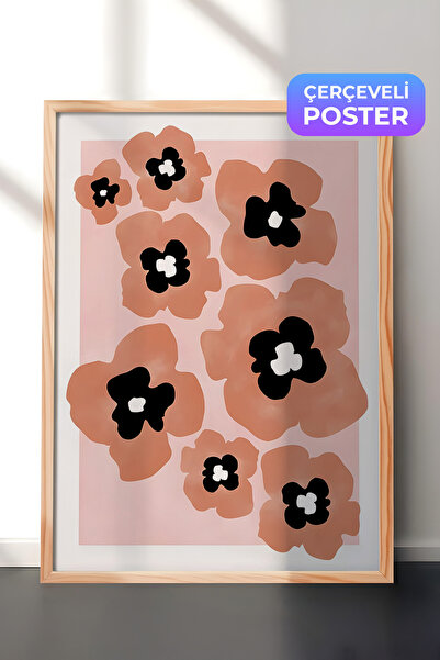 Postifull Slika u drvenom okviru, set postera i okvira, serija Red Poppies Co...