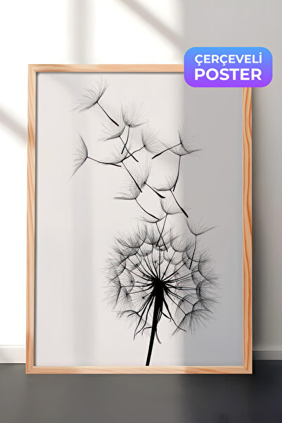 Postifull Slika u ramu sa željom iz maslačka, drveni okvir i poster, zidna sl...