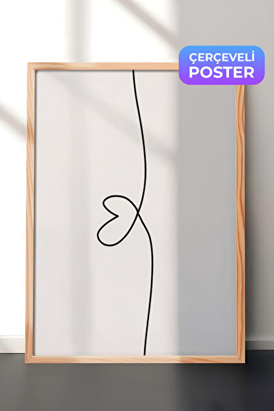 Postifull Slika u obliku srca u okviru, drveni okvir i poster, horizontalna z...