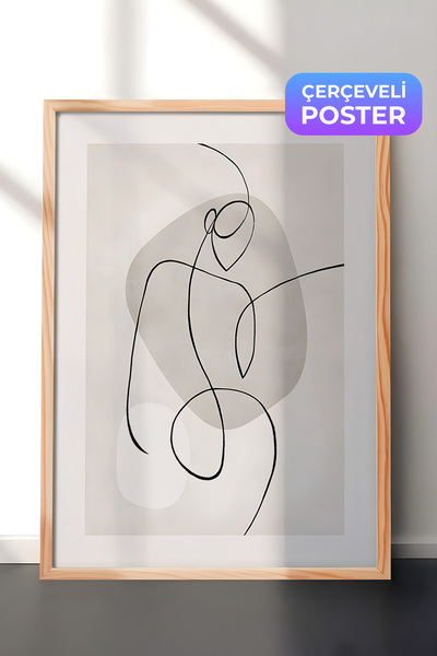 Postifull Ahşap Çerçeveli Tablo, Poster ve Çerçeve Seti, Artful Lines Comfort...