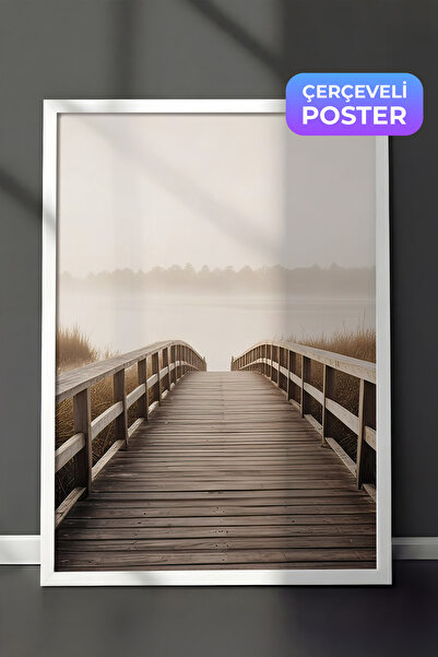 Postifull Slika u ramu "Put do plaže", beli okvir i poster, serija zidnih sli...