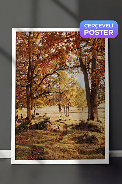 Postifull Warm Grove Canvas Poster, Çerçevesiz Duvar Posteri, Dikey Duvar Tab...