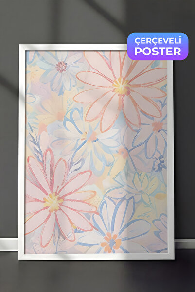 Postifull Slika u užetom okviru "Crowded Blossom", beli okvir i poster, serij...
