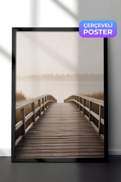 Postifull Slika u ramu "Put do plaže", crni okvir i poster, zidna slika serij...