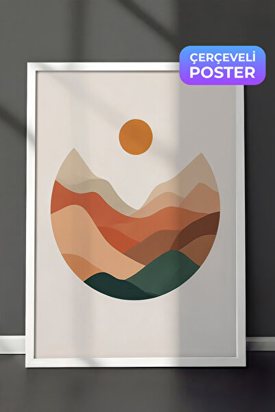 Postifull Slika uokvirena Zemljom, beli okvir i poster, vertikalna zidna slik...