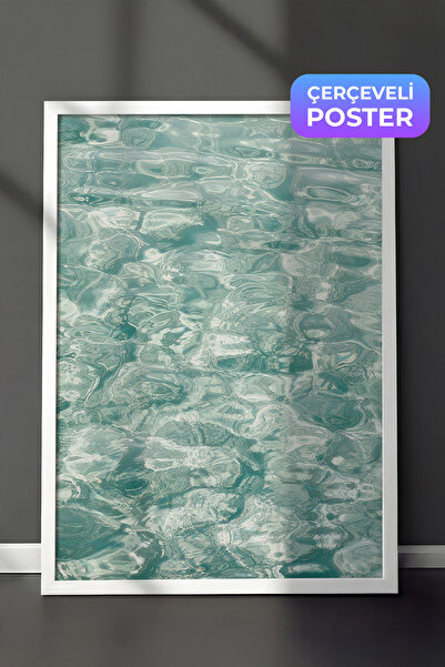 Postifull Slika u kristalnoj vodi, beli okvir i poster, vertikalna zidna slik...