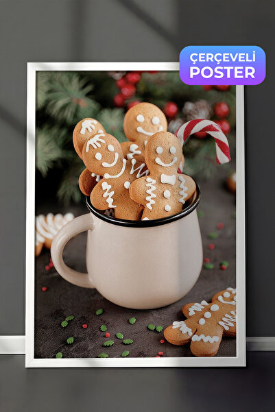 Postifull Slika u ramu sa medenjacima, beli okvir i poster, zidna slika serij...