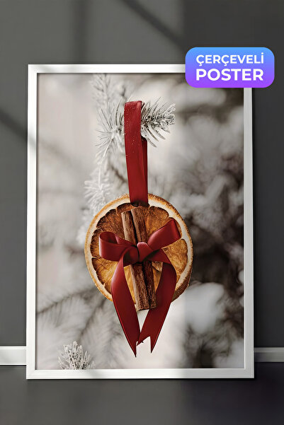 Postifull Slika u beloj ramovini, novogodišnji poster, novogodišnja dekoracij...