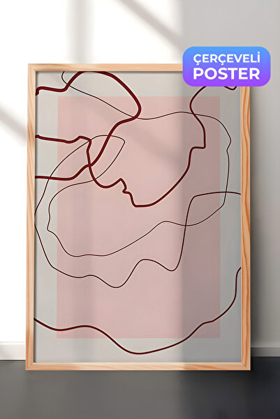 Postifull Slika u drvenom okviru, set postera i okvira, apstraktna serija Crv...