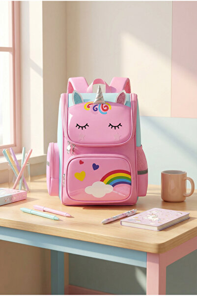 roys joys Unicorn Desenli Pembe Kız Çocuk Okul Sırt çantası