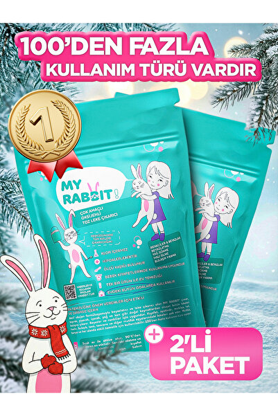 My Rabbit! Çamaşır Ve Yüzey Için Çok Amaçlı Oksijenli Toz Leke Çıkarıcı ve be...