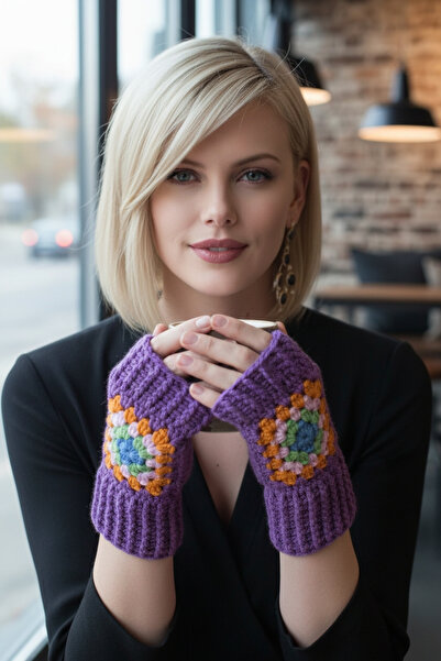 Örgü Sanatı DilekÇak El Örgüsü Parmaksız Eldiven, Motif Eldiven, Parmaksız Mo...