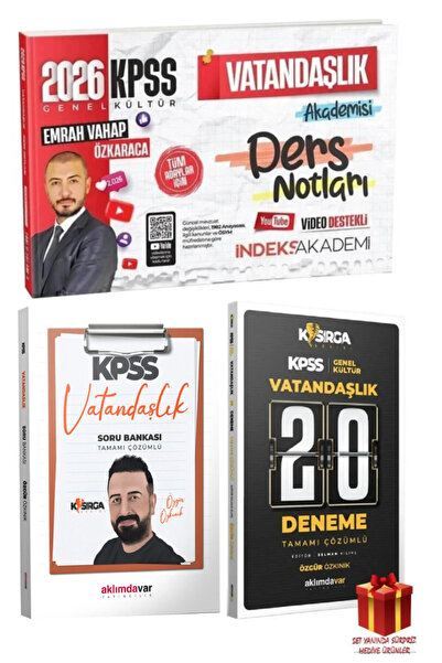 İndeks Akademi 2026 İndeks Akademi KPSS Emrah Vahap Özkaraca Vatandaşlık Ders...