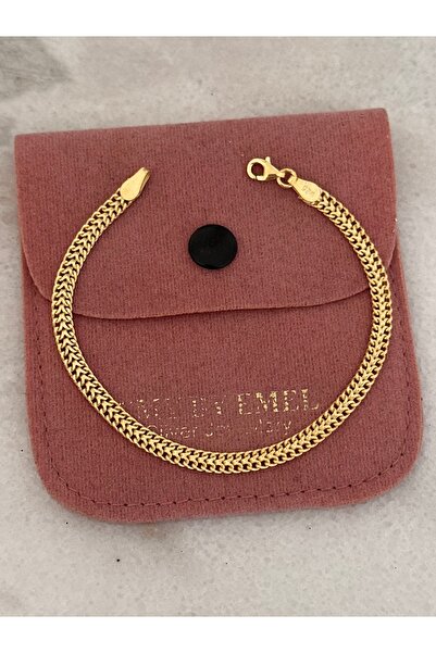 emy by emel luxury silver jewelry Altın Kaplama Gurmet Bismark Zincir Bilekli...
