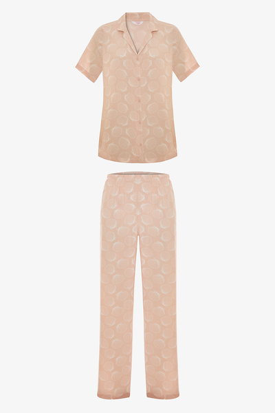 Penti Multi-Colored Palepink Seashell Pants Pajama Set