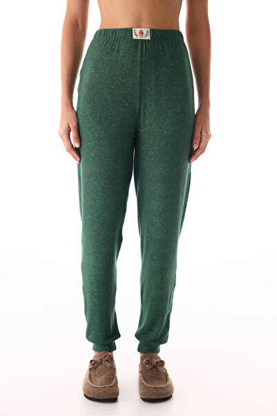Penti Dark Green Gingerbread Thermal Effect Pajama Bottoms